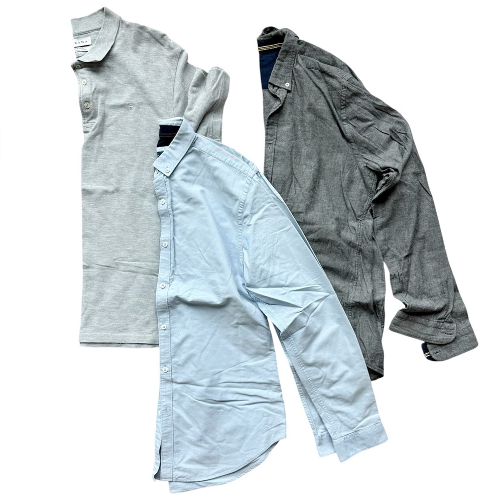 Zara Man Bundle Deal, Dark Gray/ Blue/ Gray - Size M